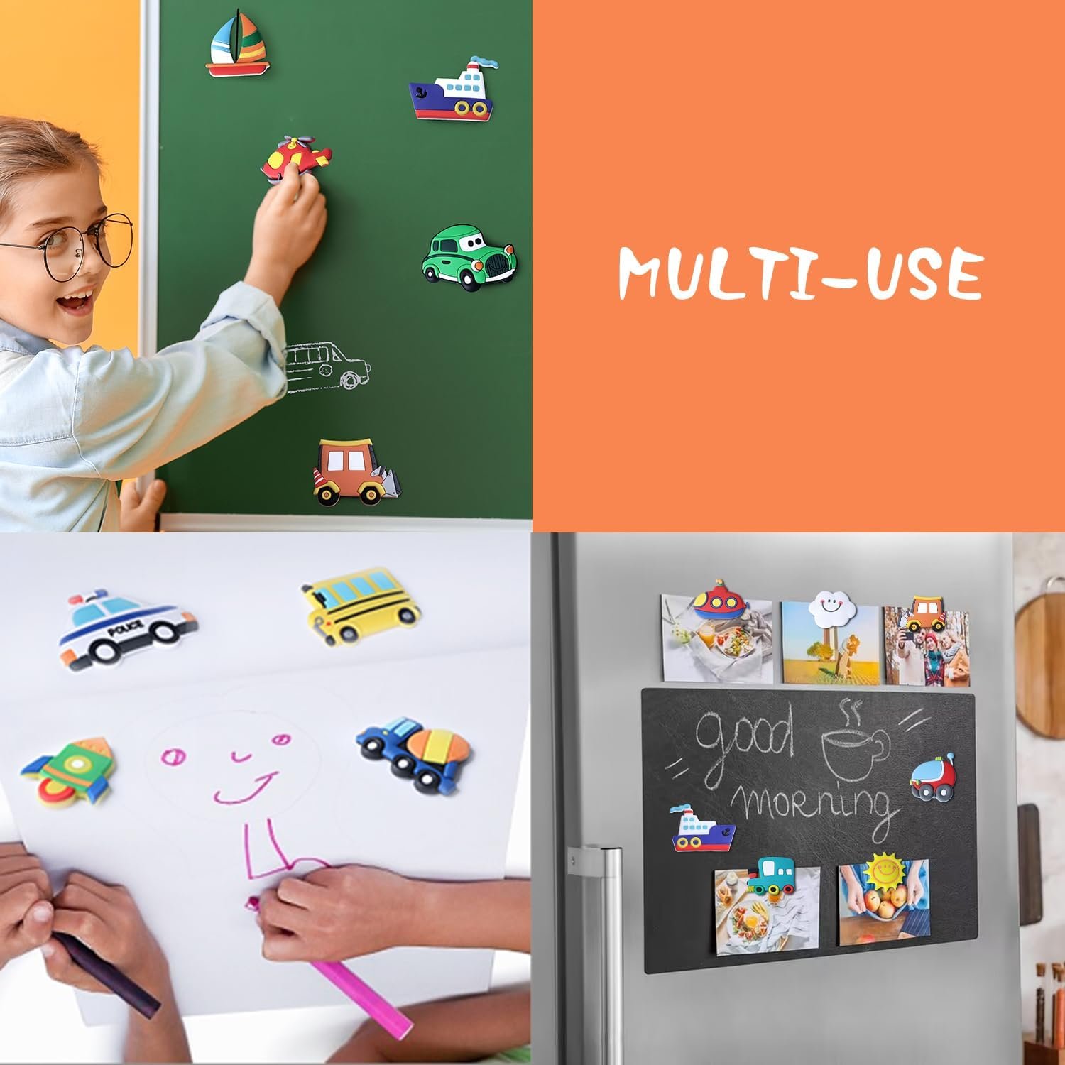 wholesale 32pcs transports rubber fridge magnets for kids- aircraft, boat, vehicle, car refrigerator magnet for whiteboard - educational toy tool school prize birthday gift- kids over 6 years factory & supplier oem
