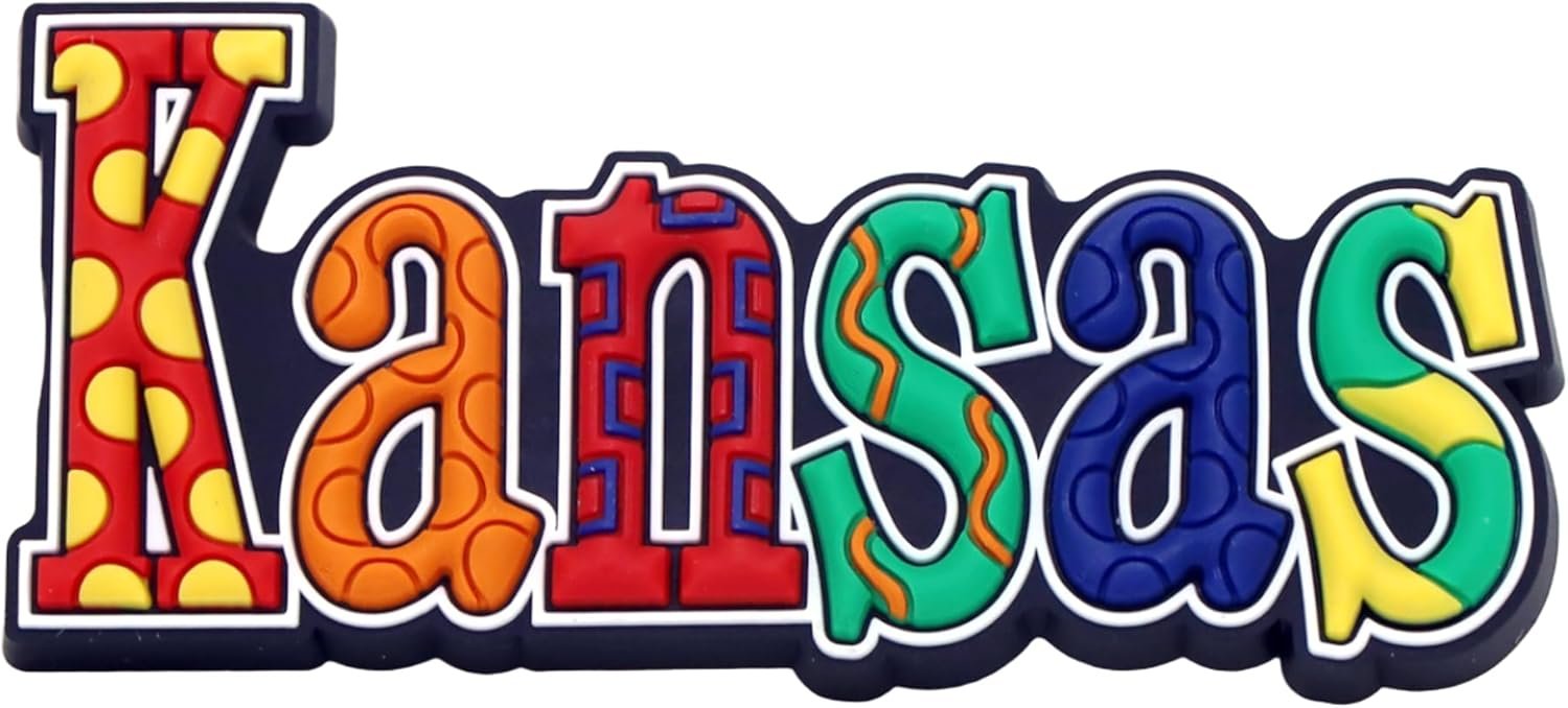wholesale kansas festive multicolor letters fridge souvenir magnet factory & supplier oem