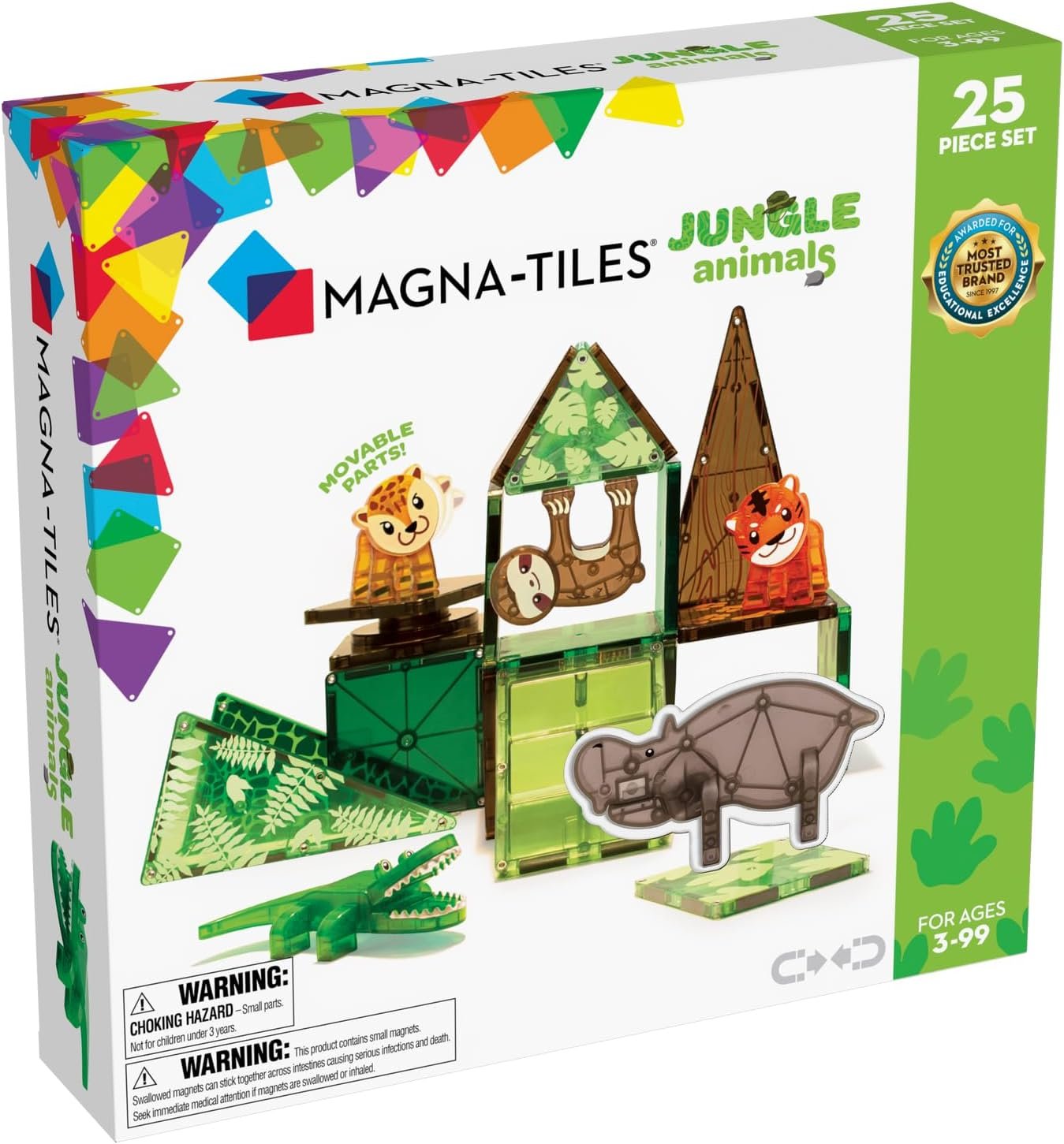 wholesale magna-tiles jungle animals 25-piece magnetic construction set, the original magnetic building brand factory & supplier oem