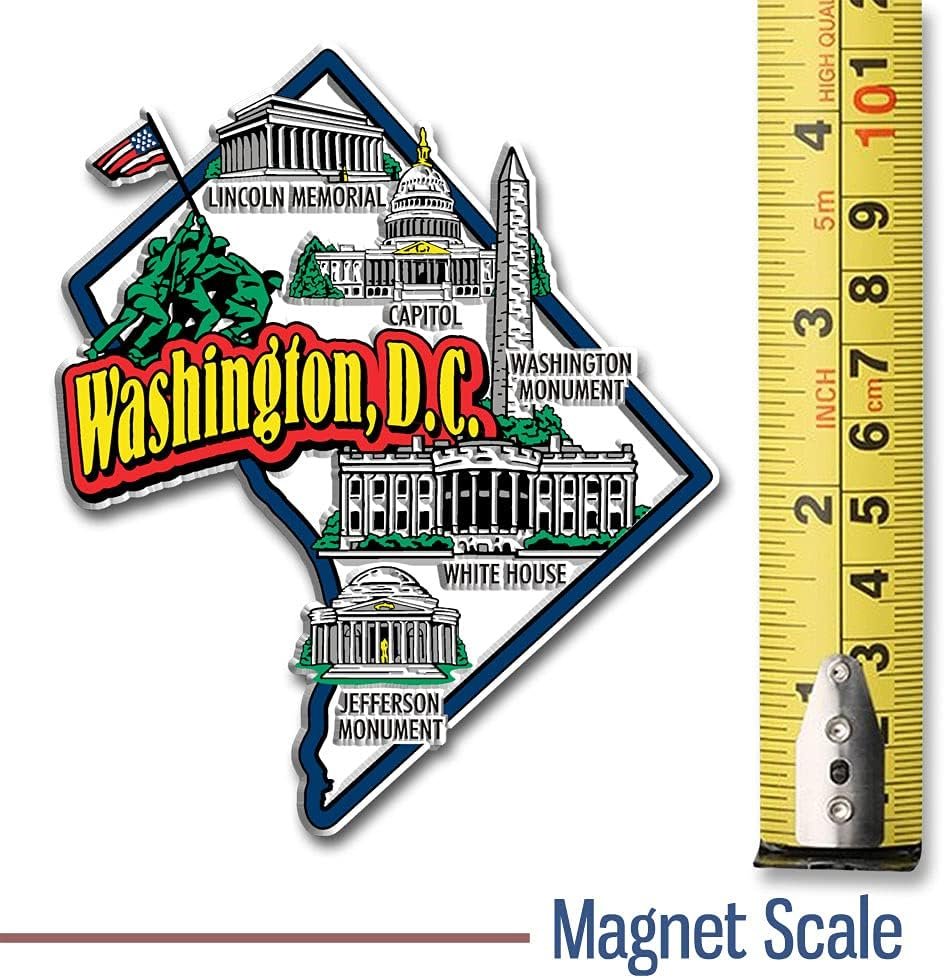 wholesale washington, d.c. jumbo map magnet by classic magnets, 3.6