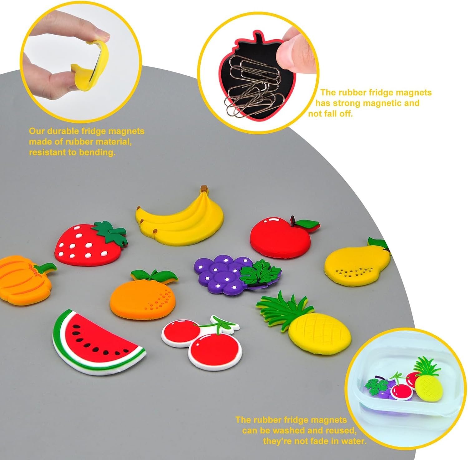 wholesale refrigerator magnets for toddlers - cute fruit fridge magnets for toddlers 1-3,full back magnetic toddler magnets for baby ages 3 factory & supplier oem
