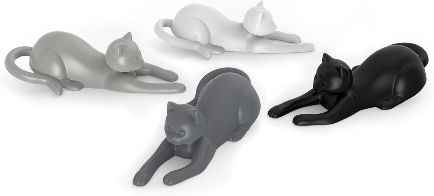 wholesale genuine fred magneticats set of 4 cat magnets - fun for the kitchen refrigerator, office, or classroom - packed on a sturdy retro fridge backer card - great gift and stocking stuffer for cat lovers factory & supplier oem