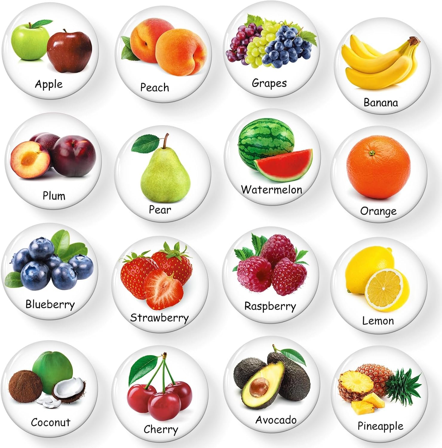 wholesale morcart fridge magnets, 16pcs food fruit magnets for refrigerator locker whiteboard decorative magnetic board cabinets classroom office cubicle school factory & supplier oem