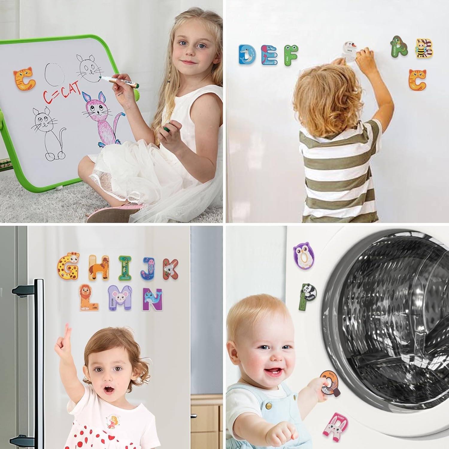 wholesale large wooden magnet alphabet letters for kids - cute animal magnetic letters for fridge magnetic abc for classroom kids gift preschool 3 4 5 years old factory & supplier oem