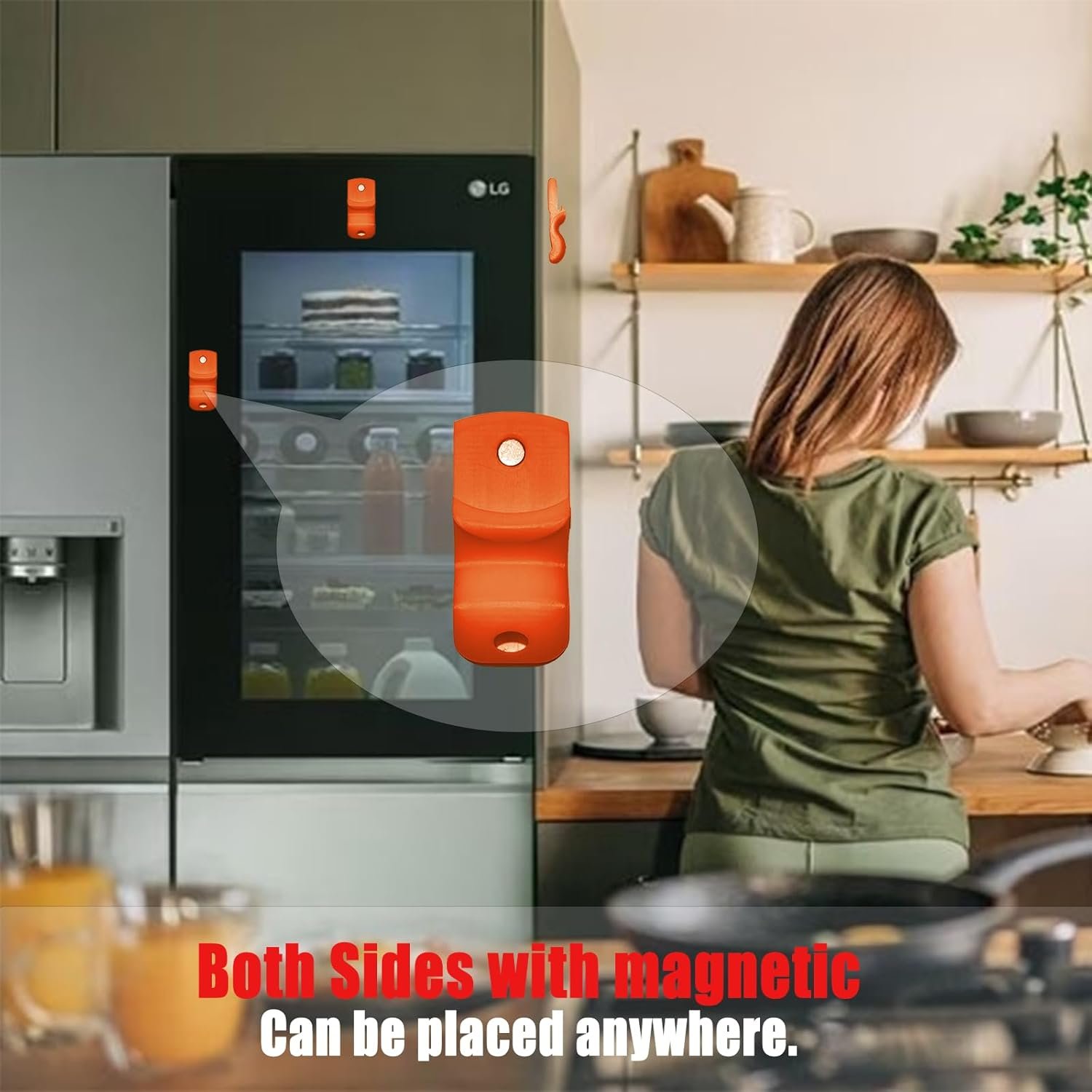 wholesale mason jar opener canning tool,canning jar opener, releases vacuum seal on wide mouth and regular mouth lids,magnetic jar lid lifter for canning. pickling and home food storage (orange color) factory & supplier oem