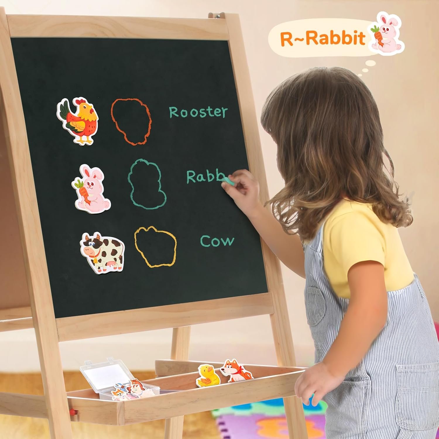 wholesale joycat wooden fridge magnets for kids – 10 cute farm animals refrigerator magnets for toddlers, large kids magnetic toys, fun educational learning gifts for toddlers 2 3 4 5 years old factory & supplier oem
