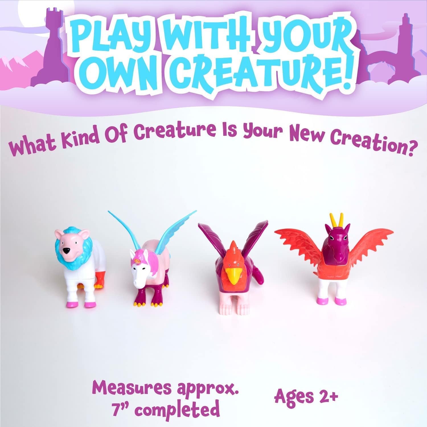 wholesale popular playthings magnetic mix or match pastel mythical kingdom toy play set, 15 pieces factory & supplier oem