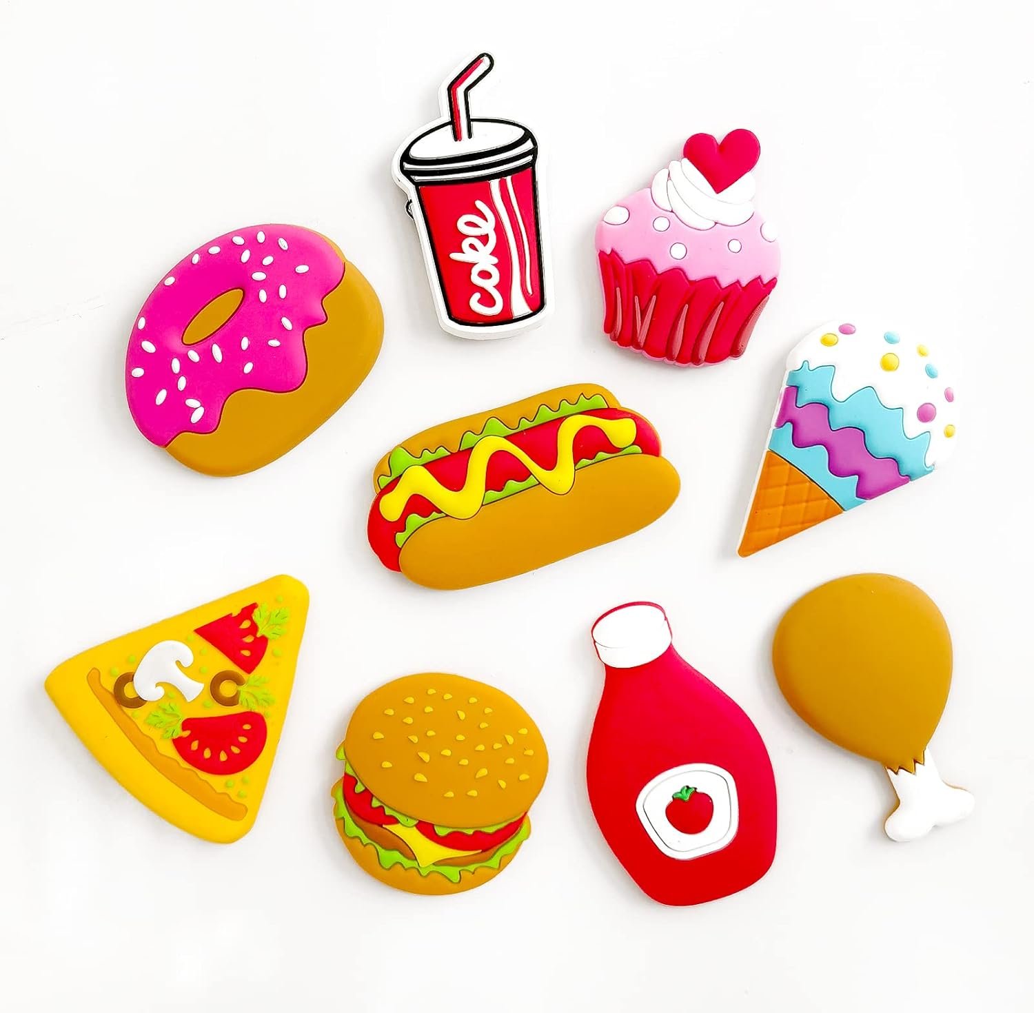 wholesale refrigerator magnets for kids babies,magnetic soft and safe fridge magnets toys,9 pcs large foods rubber magnets for fridge whiteboard preschool learning,good gift for 3+ years kids factory & supplier oem