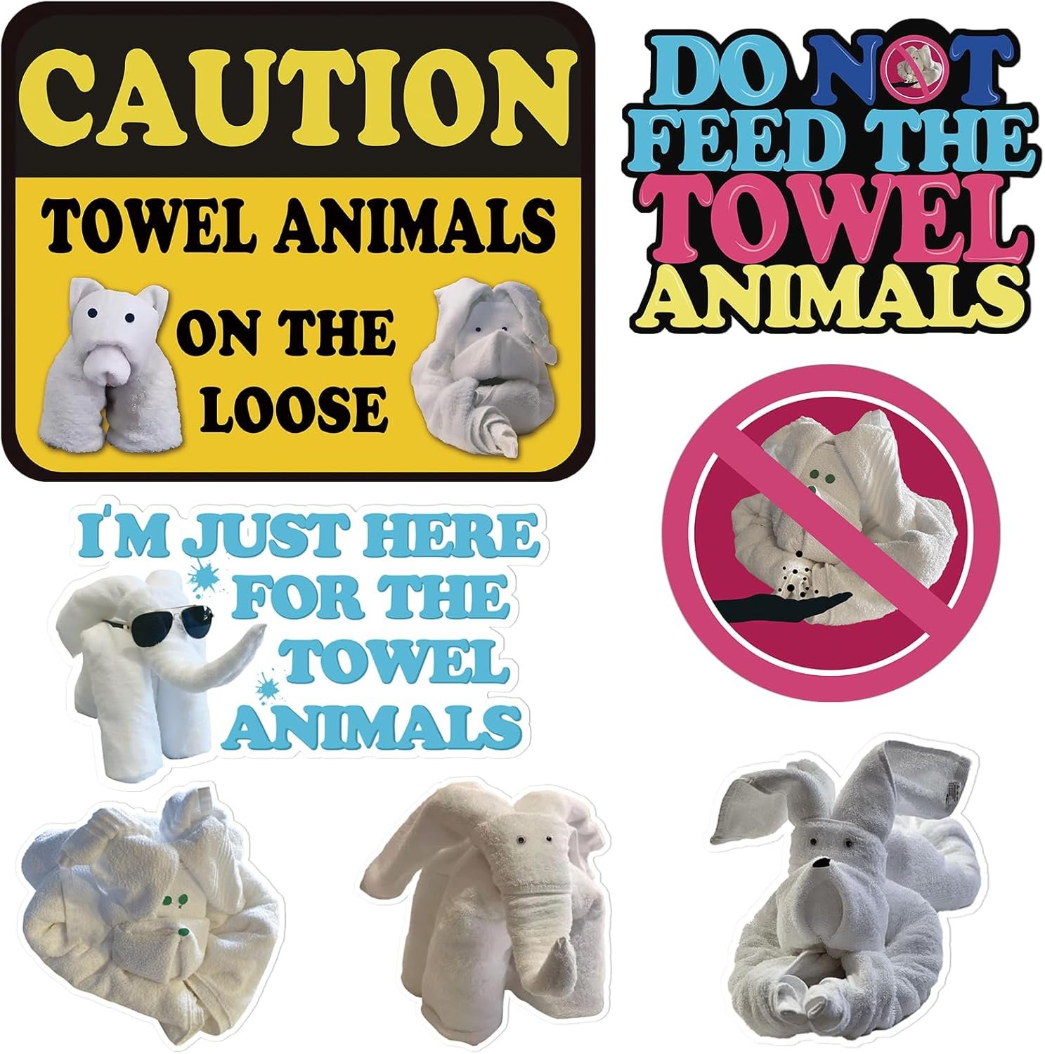 wholesale cruise door decorations magnetic, 7 pcs large funny magnets for cruise ship cabin carnival door decorations magnetic set (towel animals) factory & supplier oem