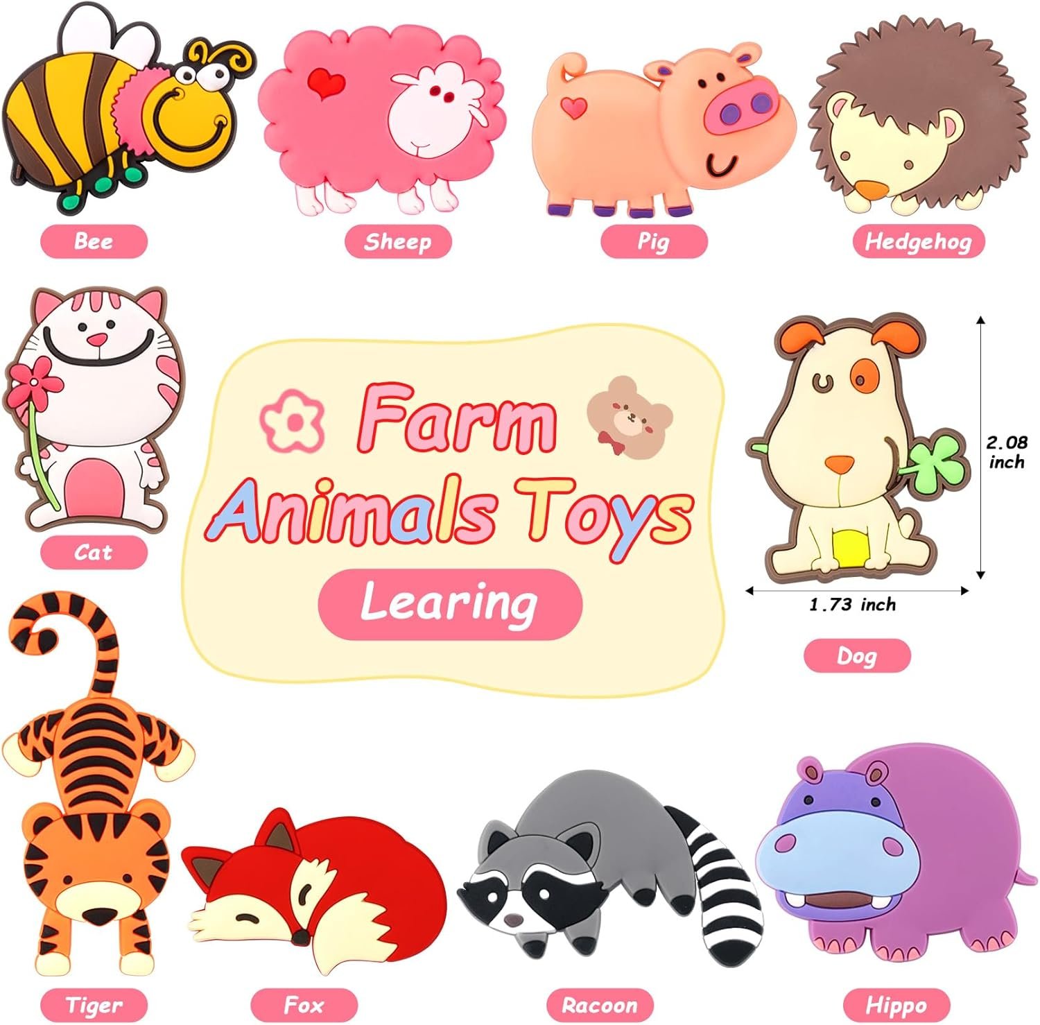 wholesale vndueey fridge magnets, 10 pack cute farm animal magnets, fun refrigerator magnet whiteboard magnet, full back magnetic play animal, gifts for boys and girls factory & supplier oem