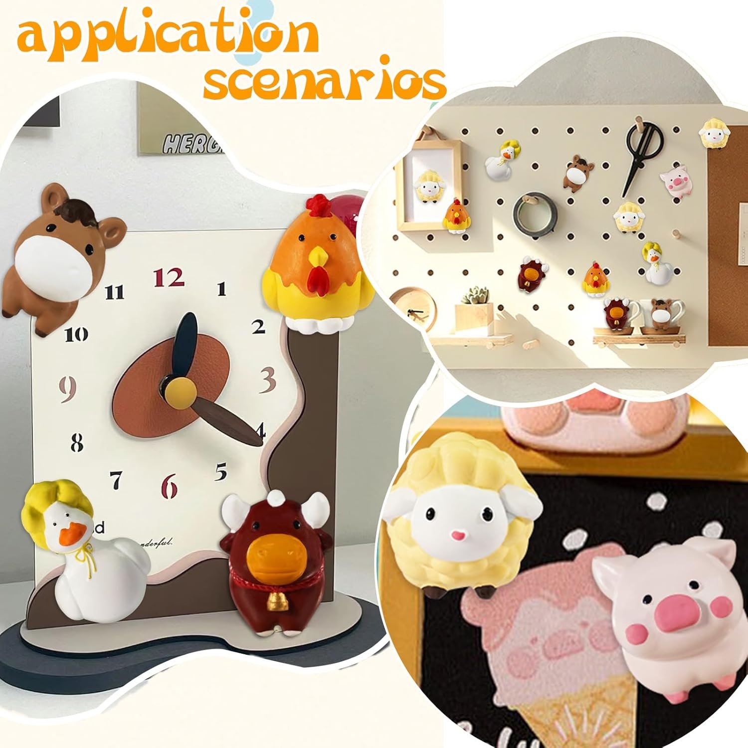 wholesale animals fridge magnets for toddlers refrigerator magnets for whiteboard cabinet locker set of 6 cute resin animals decorative magnets for classroom kitchen office cabinets and dishwasher factory & supplier oem
