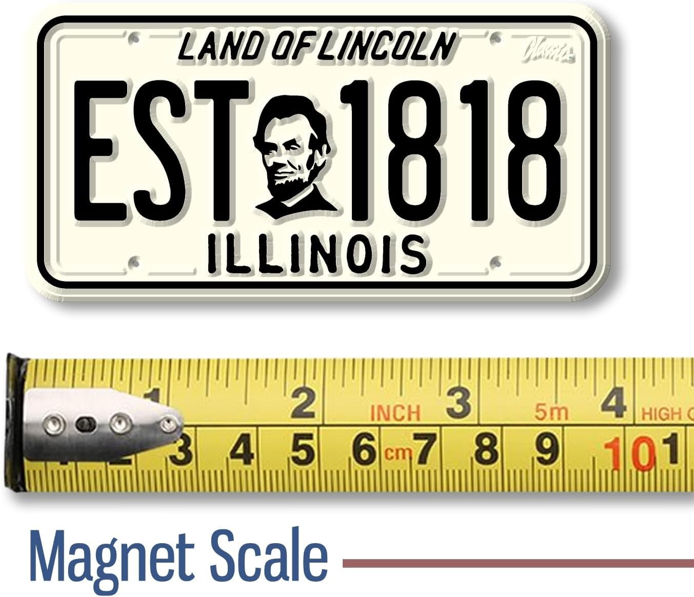 wholesale illinois state license plate magnet by classic magnets, 1.9