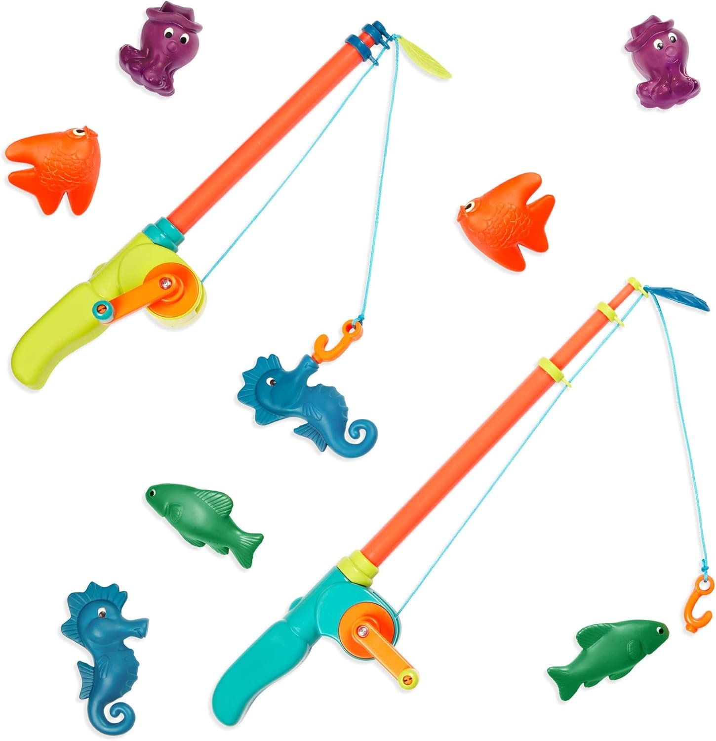 wholesale b. toys - little fisher's kit magnetic fishing playset - 2 rods & 8 color-changing sea animals for pool, tub play - educational toddler toys for hand-eye coordination - ages 3+ factory & supplier oem
