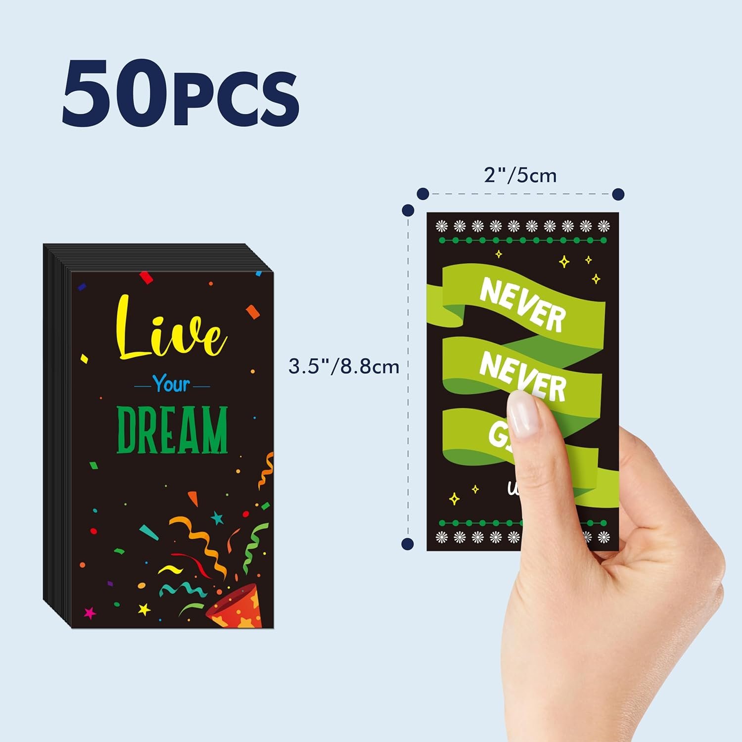 wholesale 50 pcs motivational magnets, 25 designs inspirational magnets positive affirmation decals for kids, adults, fridge (2' x 3.5') factory & supplier oem