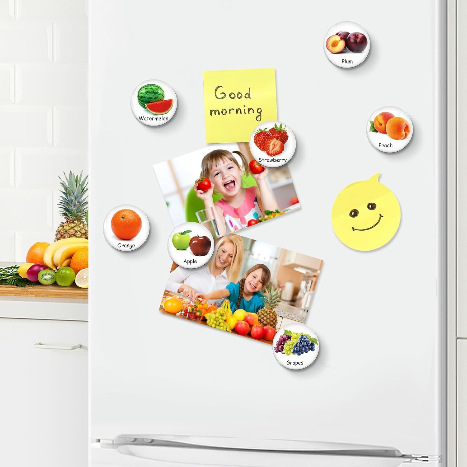 wholesale morcart fridge magnets, 16pcs food fruit magnets for refrigerator locker whiteboard decorative magnetic board cabinets classroom office cubicle school factory & supplier oem