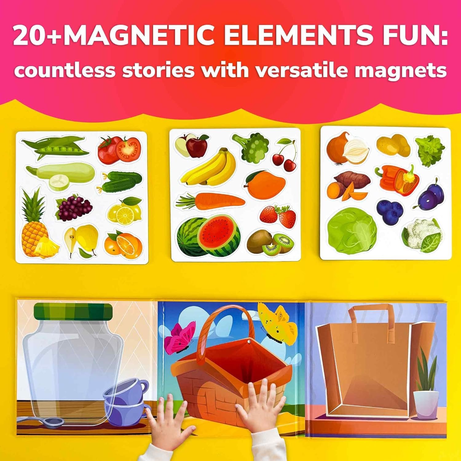 wholesale quokka travel magnetic puzzles for toddlers 1-3 – 20+pcs fruits game with extra-long play book – fun travel game toy for kids ages 3-5 – strong magnets for car activities – fun toddler puzzle ages 2-4 factory & supplier oem