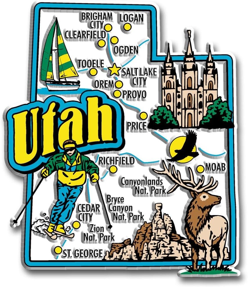 wholesale utah jumbo state magnet by classic magnets, 3
