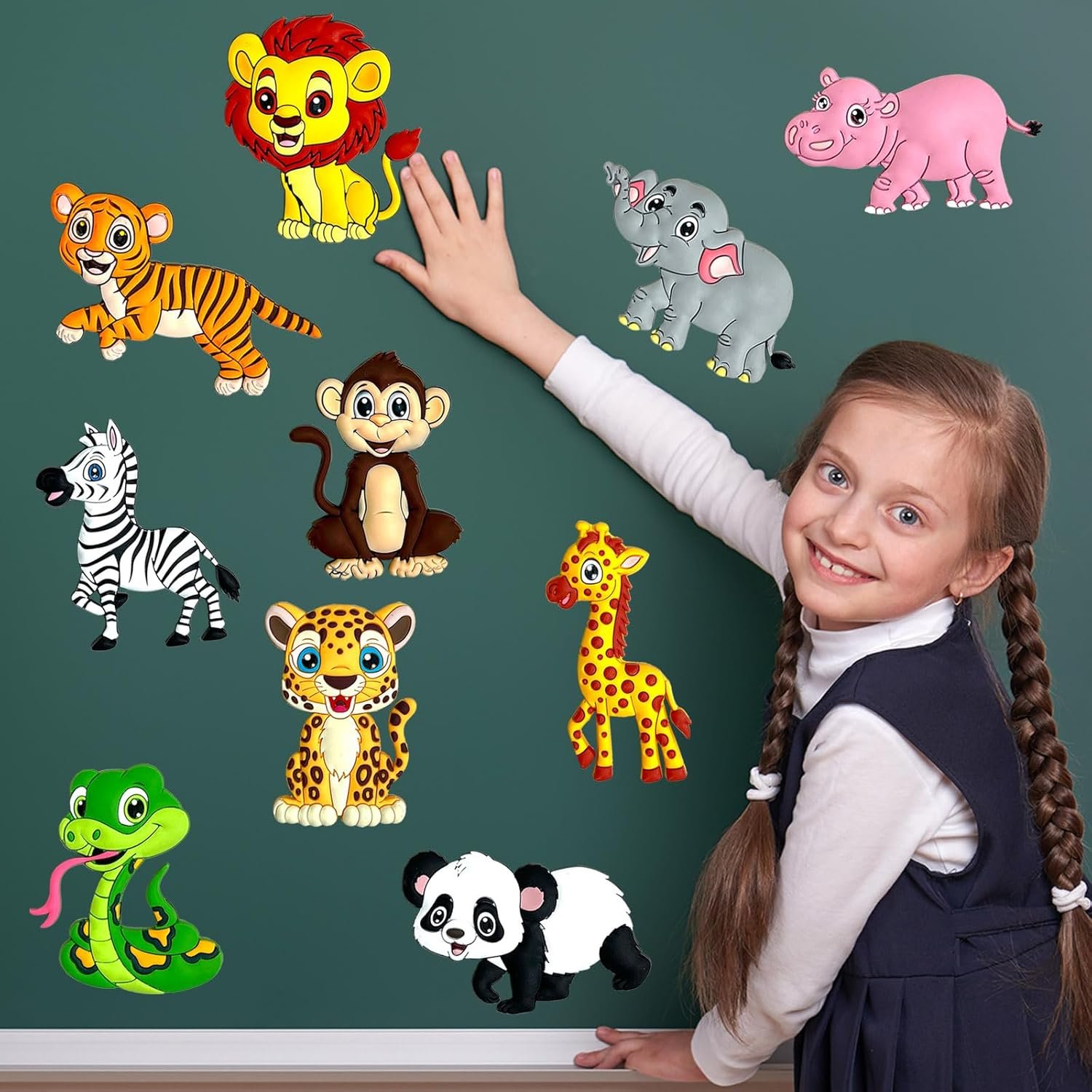 wholesale fridge magnets for toddlers,jungle animal refrigerator magnets for kids,safari fridge magnetic,baby learning magnet educational toys gift for whiteboard factory & supplier oem