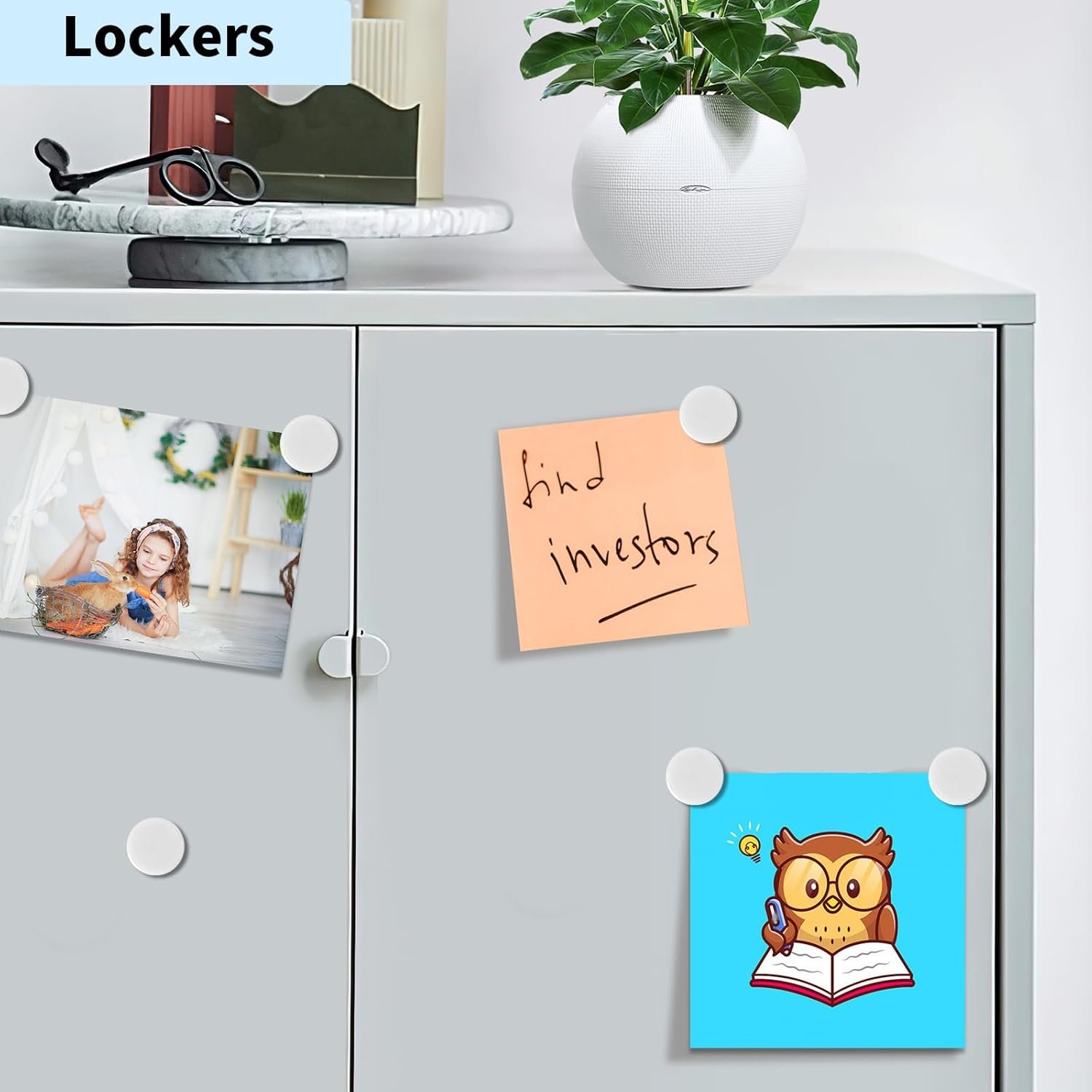wholesale fridge magnets, 30 pack strong small heavy duty magnets, decorative mini cute round refrigerator magnets for whiteboard, crafts, fridge, locker, classroom, office,kitchen (white) factory & supplier oem