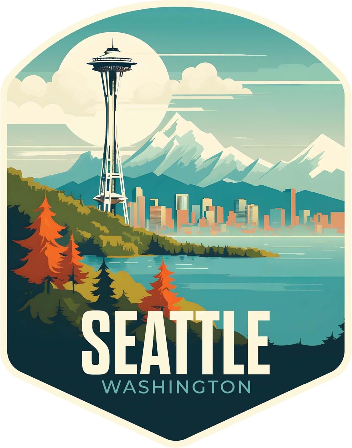 wholesale seattle washington design b souvenir decorative flat magnet 2-inch factory & supplier oem