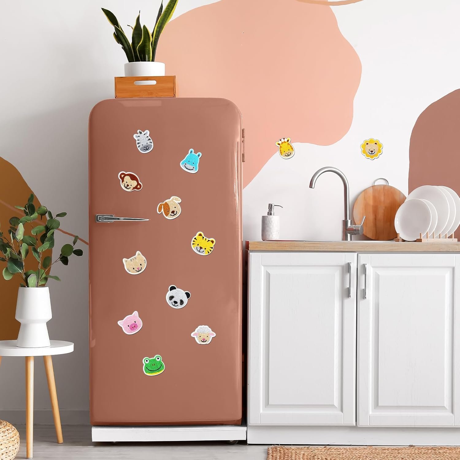 wholesale xuhal 12 pcs animal diamond painting magnets cute fridge magnet diy refrigerator stickers for crafts girls adults toddlers boys beginners home factory & supplier oem