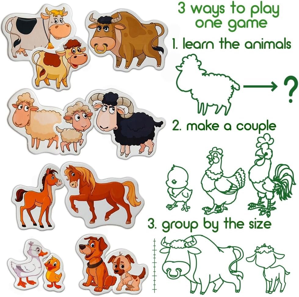 wholesale 21 fridge magnets for toddlers - farm family kids magnets for fridge - toddler magnets for refrigerator - magnetic animals - fridge magnets for kids - animal magnets - toddler fridge magnets factory & supplier oem
