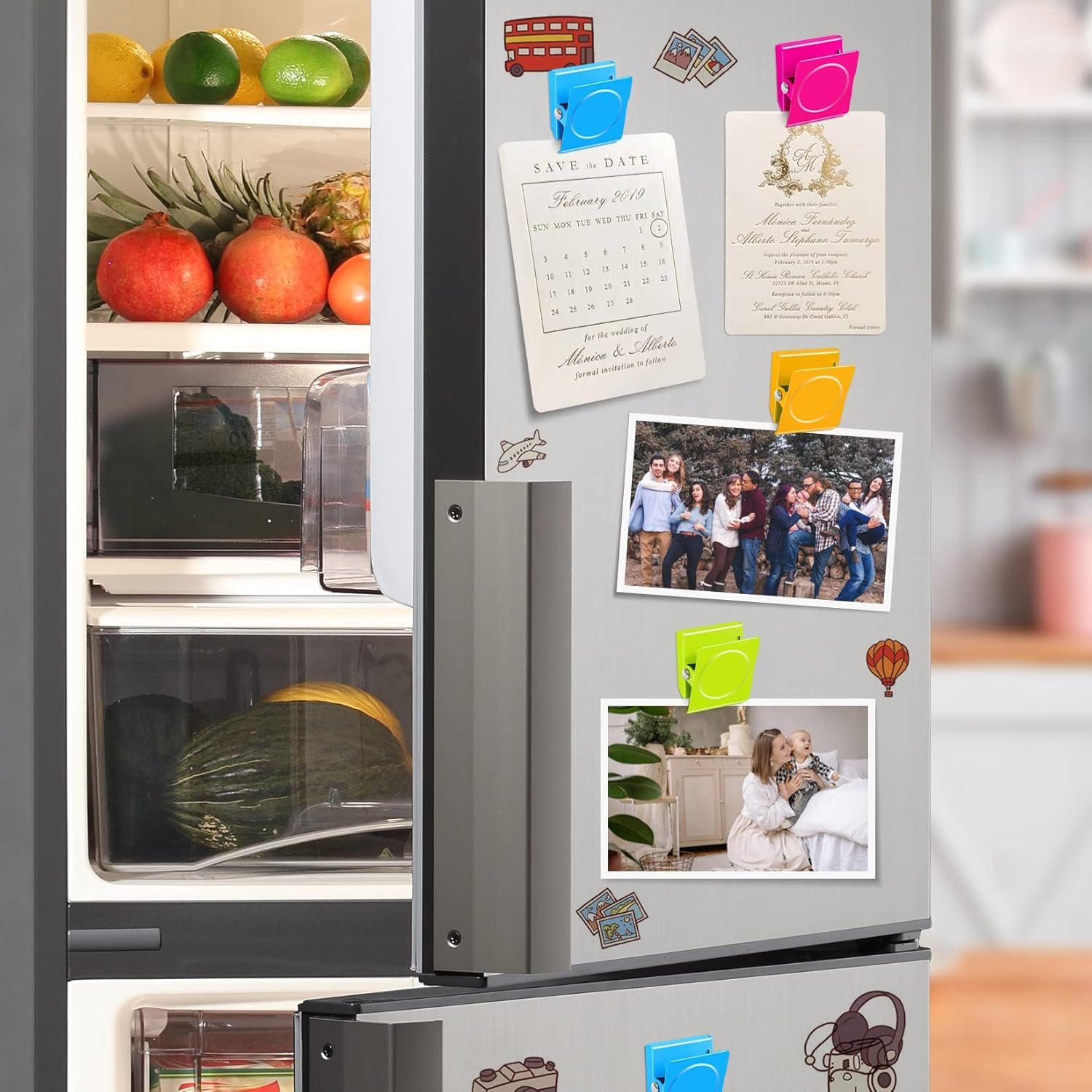wholesale grtard 12 pack magnetic clips heavy duty, colorful strong fridge magnet clips heavy duty, metal magnet clips for fridge, clip magnets, magnetic clips for refrigerator, locker, whiteboard, home, office factory & supplier oem