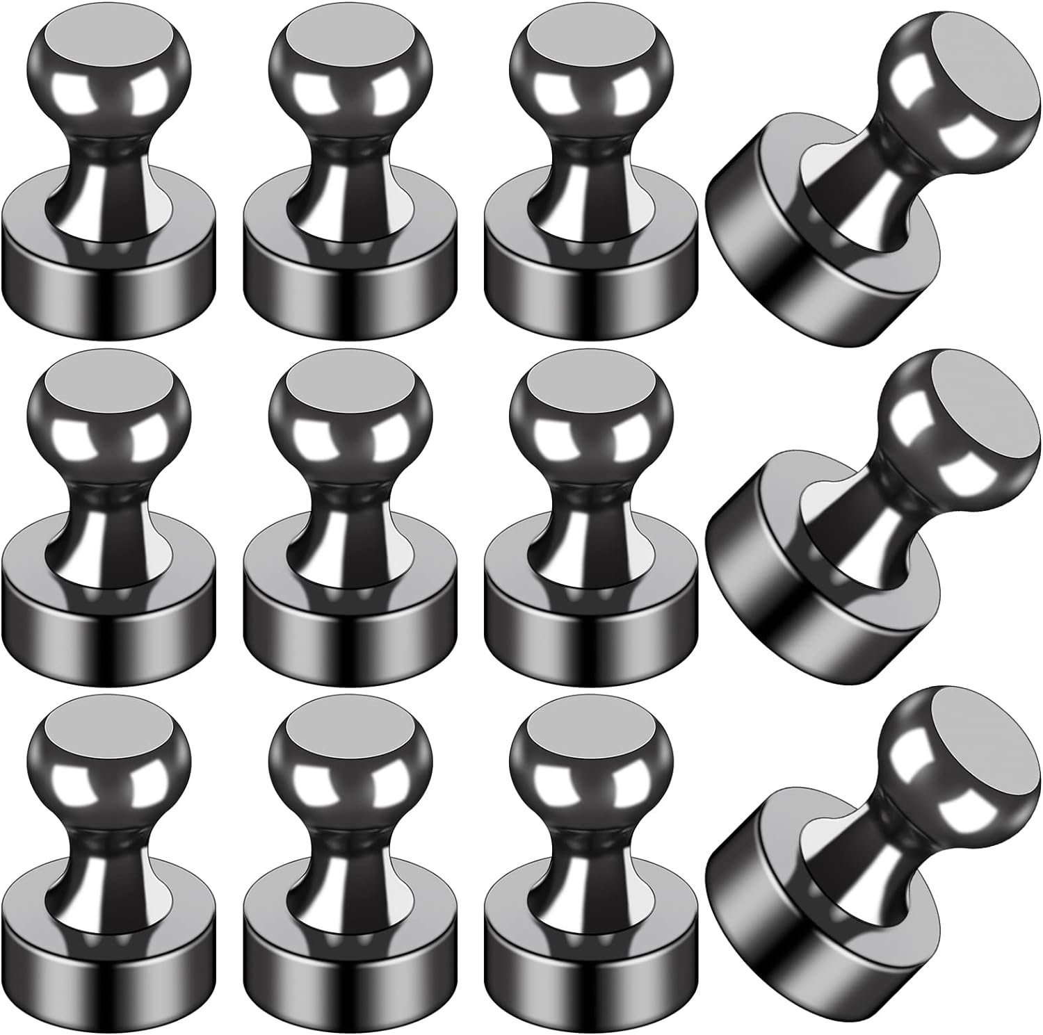 wholesale lovimag 12pcs black fridge magnets, small and strong magnets for whiteboard, office, classroom, map, kitchen factory & supplier oem