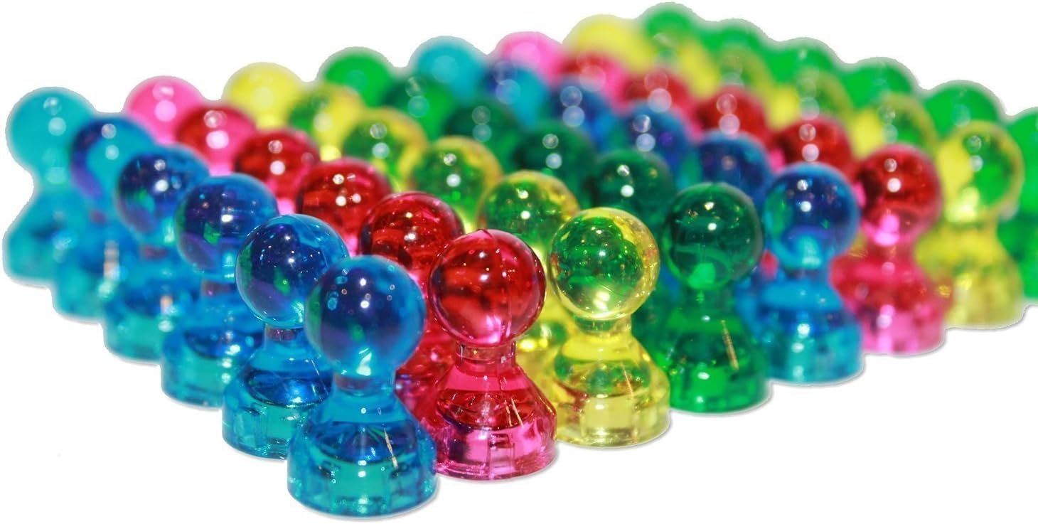 wholesale bullseye office - assorted acrylic push pin magnets - perfect as refrigerator magnets, whiteboard magnets, office magnets (48, assorted) factory & supplier oem