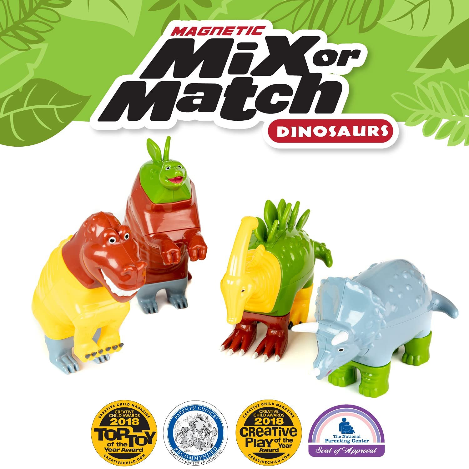 wholesale magnetic mix or match dinosaurs toy play set, 15 pieces factory & supplier oem