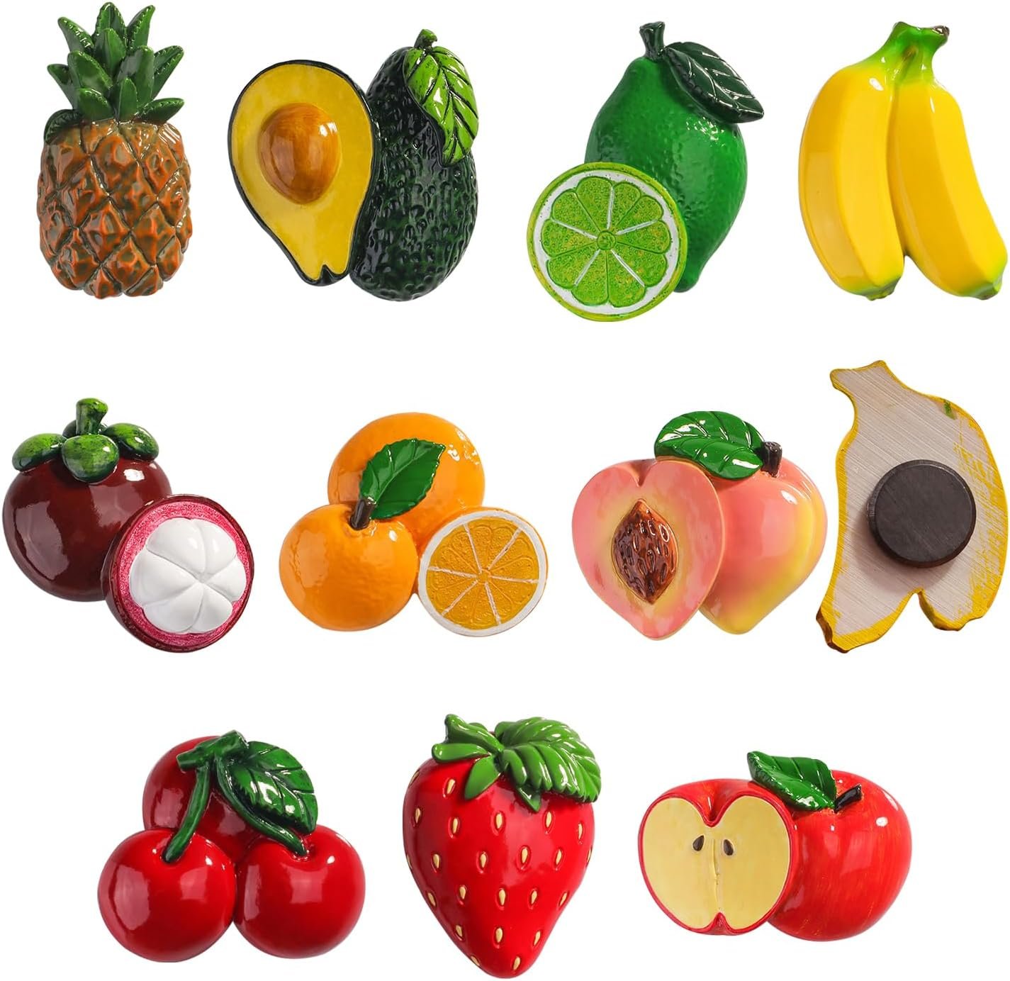 wholesale 10 pcs fruit fridge magnets funny fridge magnets cute refrigerator magnets for refrigerators, whiteboards, maps and other magnetic items factory & supplier oem
