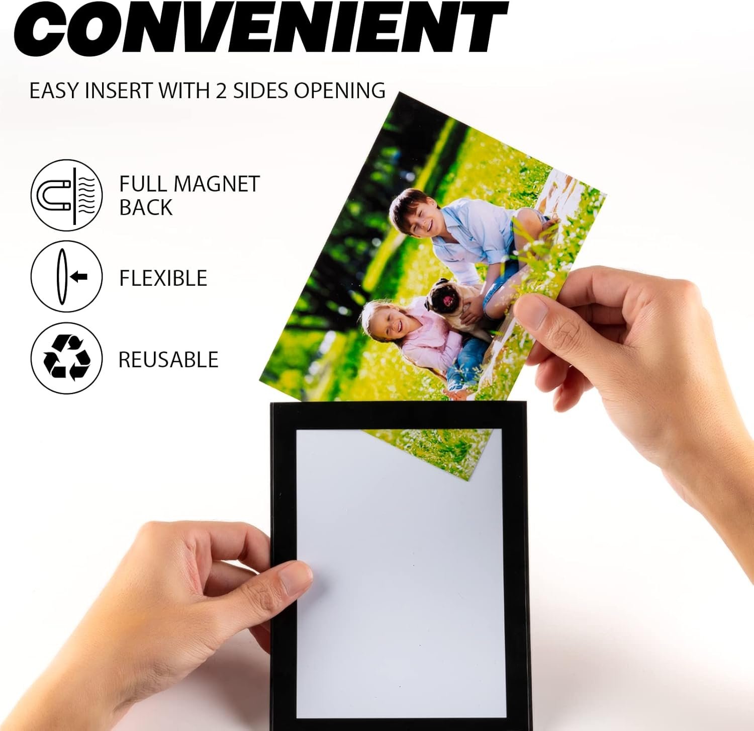 wholesale magnetic picture frames with black border(4