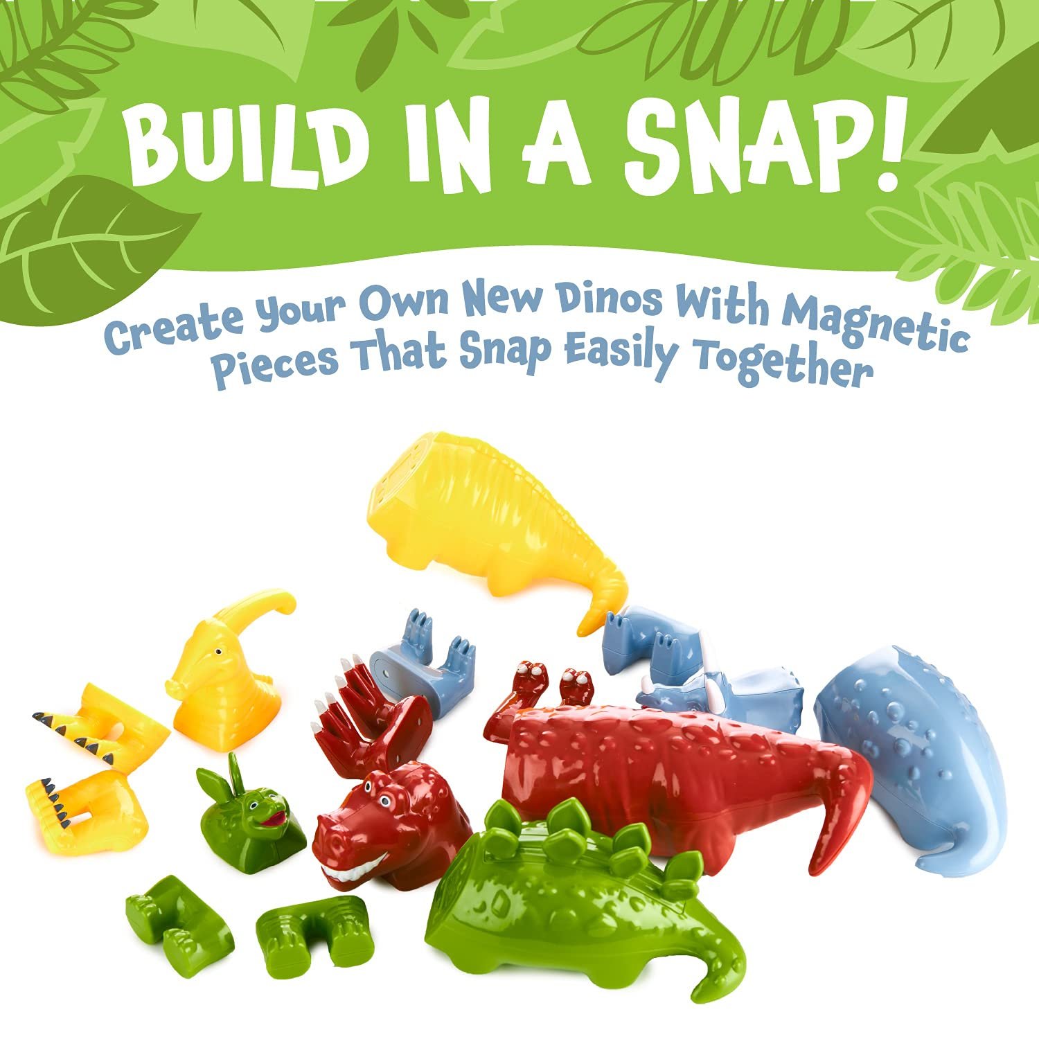 wholesale magnetic mix or match dinosaurs toy play set, 15 pieces factory & supplier oem