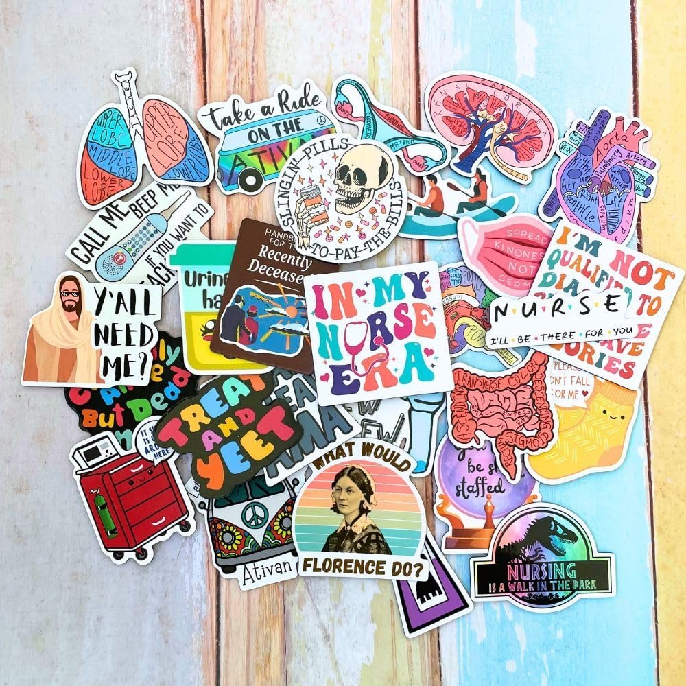 wholesale 30pc nurse magnets funny magnetic magnet for refrigerator fridge locker decal fun cool cute anatomy drug medical assistant hospital work office nursing school week graduation gifts bulk accessories factory & supplier oem