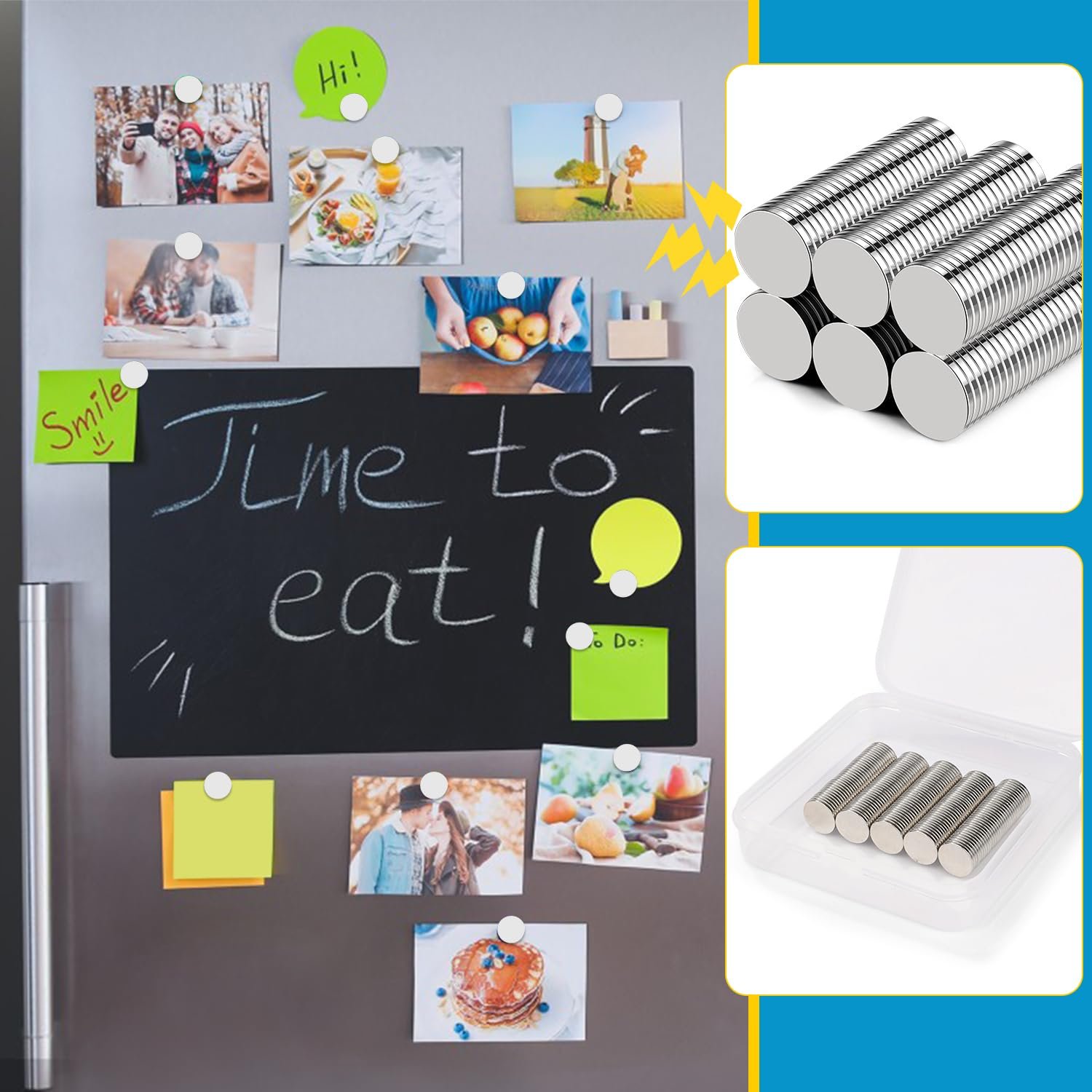 wholesale small magnets, 400 pack refrigerator magnets 10x1mm rare earth magnet neodymium magnet for crafts, whiteboard, kitchen cabinet factory & supplier oem
