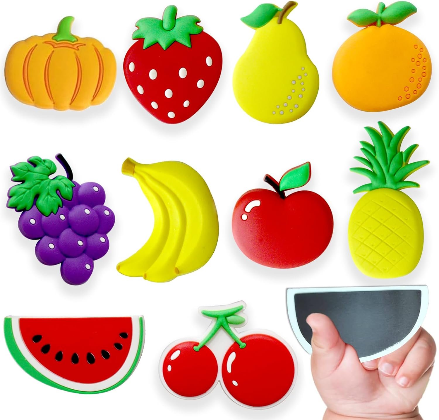 wholesale refrigerator magnets for toddlers, cute fruit fridge magnets for kids large size toddler magnets for refrigerator full back magnets for babies ages 3＋gift factory & supplier oem