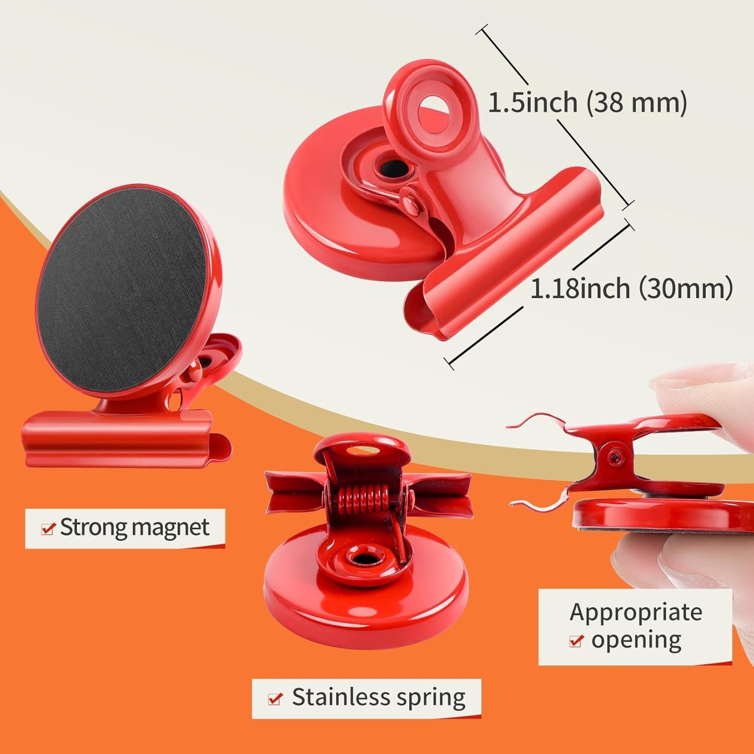 wholesale vndueey 6 pack fridge magnets refrigerator magnets, magnetic clips for whiteboard, magnet clips for kitchen office organizing & decorating（all black or colorful randomly send） factory & supplier oem