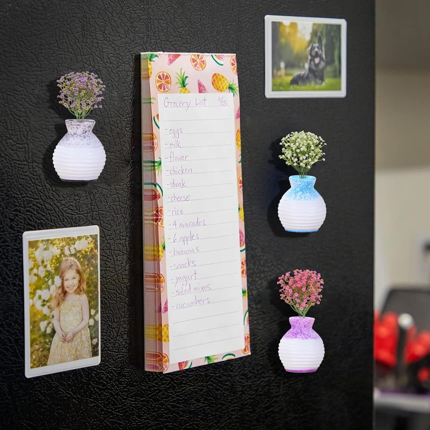 wholesale mini vase magnets for fridge, funny mini plant magnets for refrigerator decor kitchen home,thoughtful for plant lovers (6pcs) factory & supplier oem