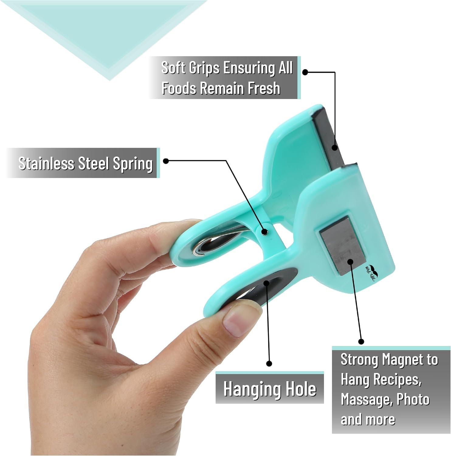 wholesale mr. pen magnetic chip clips - 4 pack, 5 inches wide, heavy duty, food clips for bags & fridge factory & supplier oem