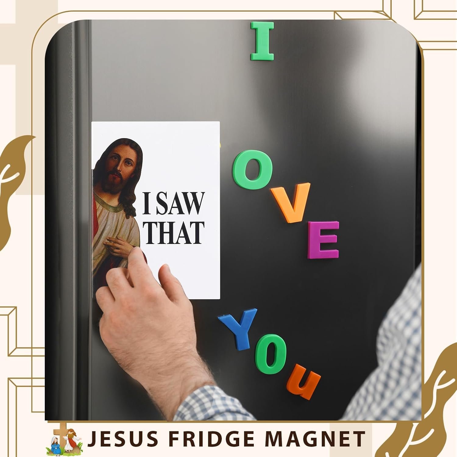 wholesale geiserailie 2 pcs i saw that magnetic fridge magnets christmas decoration waterproof peeking refrigerator cute reusable magnetic decal for fridge car cruise adults gifts factory & supplier oem