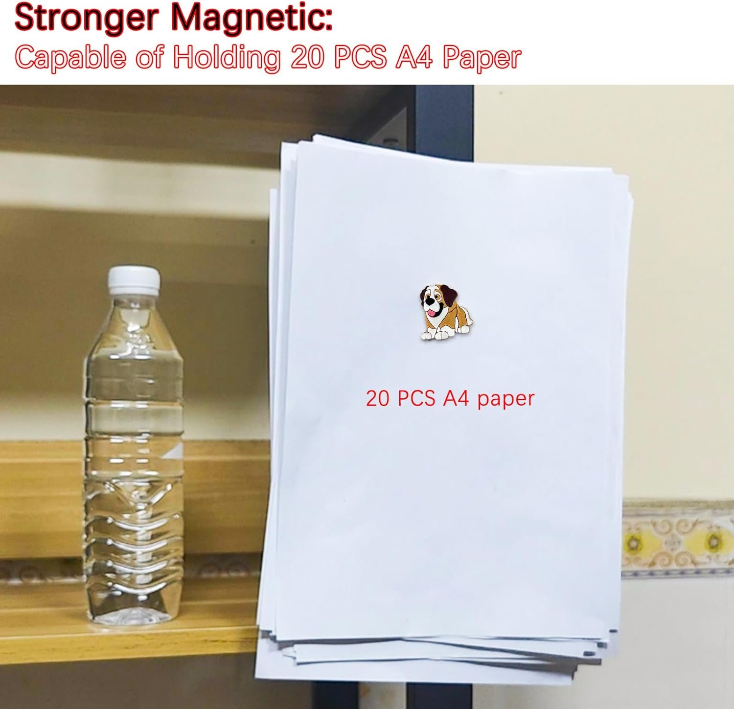 wholesale 10 pcs - strong fridge magnets - holding up 20 pcs a4 paper for each magnet, cute locker accessories with 5 pattern dog charms, cool things for office kitchen whiteboard deco factory & supplier oem
