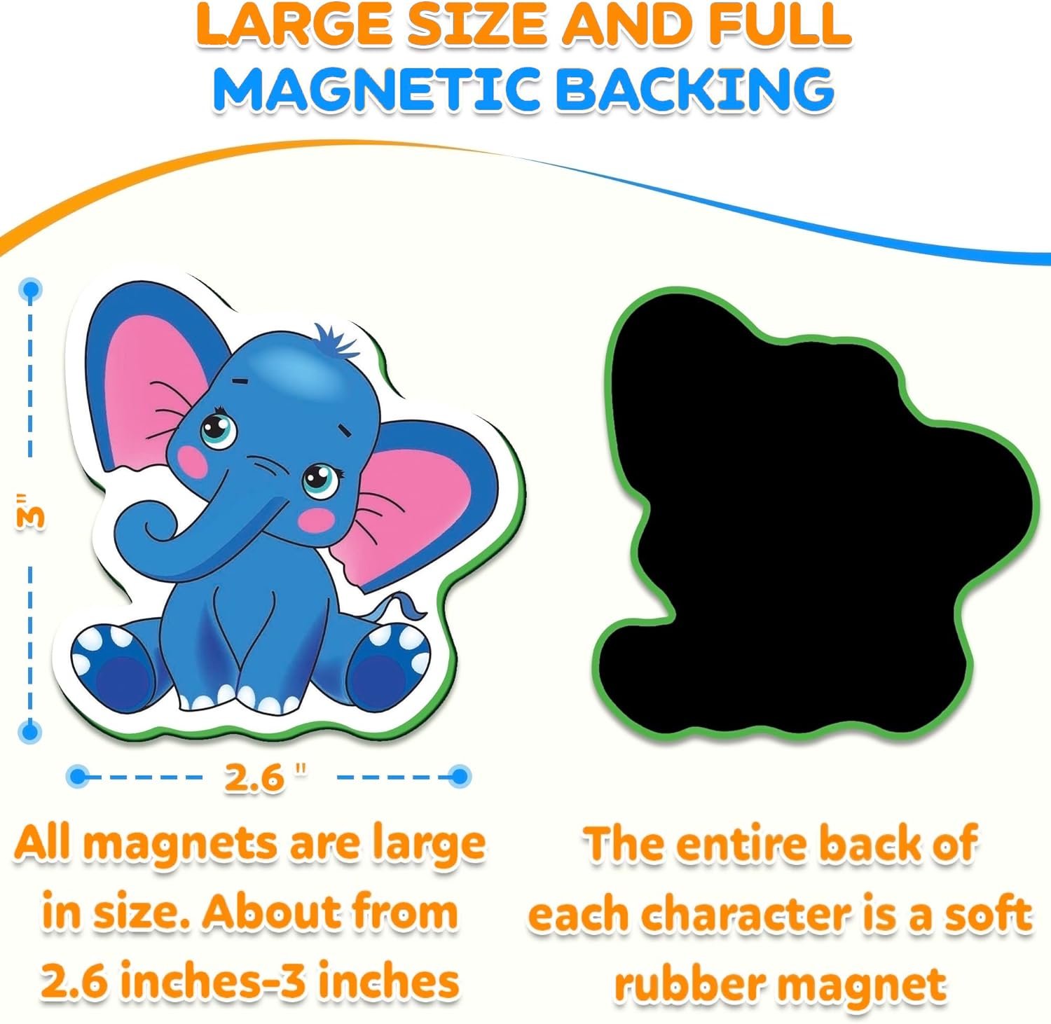 wholesale refrigerator magnets for kids zoo animals - big fridge magnets for toddlers - animal toys for toddlers 1-3 - developmental toys for 1 year old factory & supplier oem