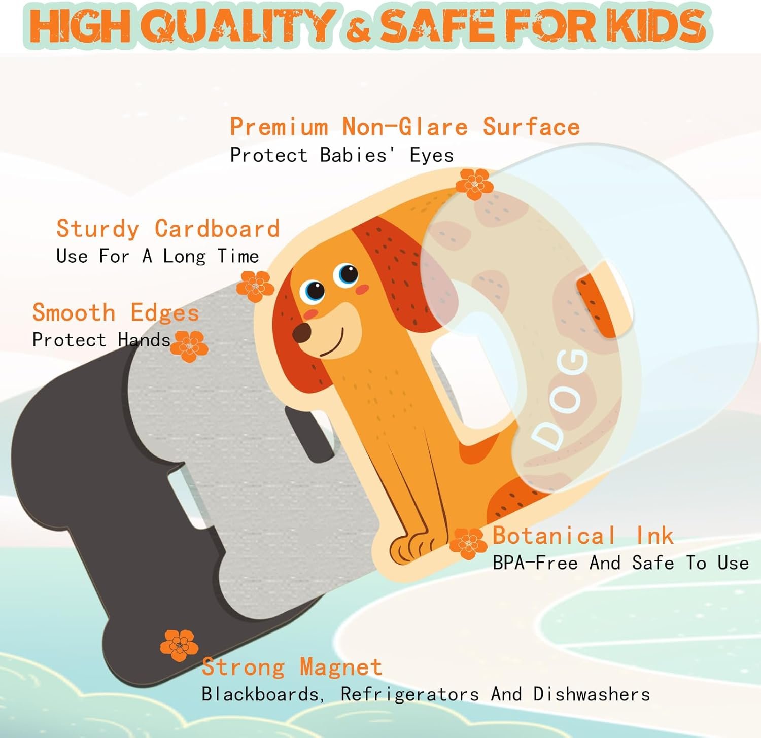 wholesale 52pcs magnetic letters and numbers large fridge magnets for toddlers 1-3 cute animal abc cardboard magnets for refrigerator alphabet magnet letters educational learning toys for 3 4 5 year old toddler factory & supplier oem