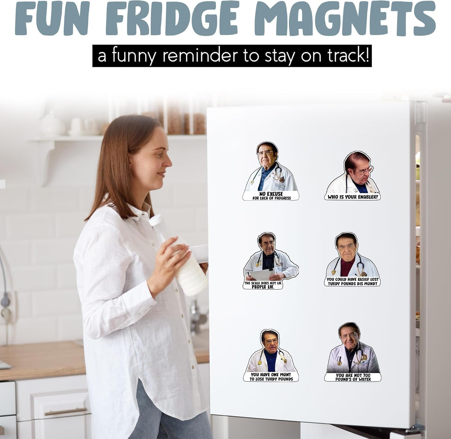 wholesale 12 pack dr now magnets, funny dr. nowzaradan fridge magnet - 3