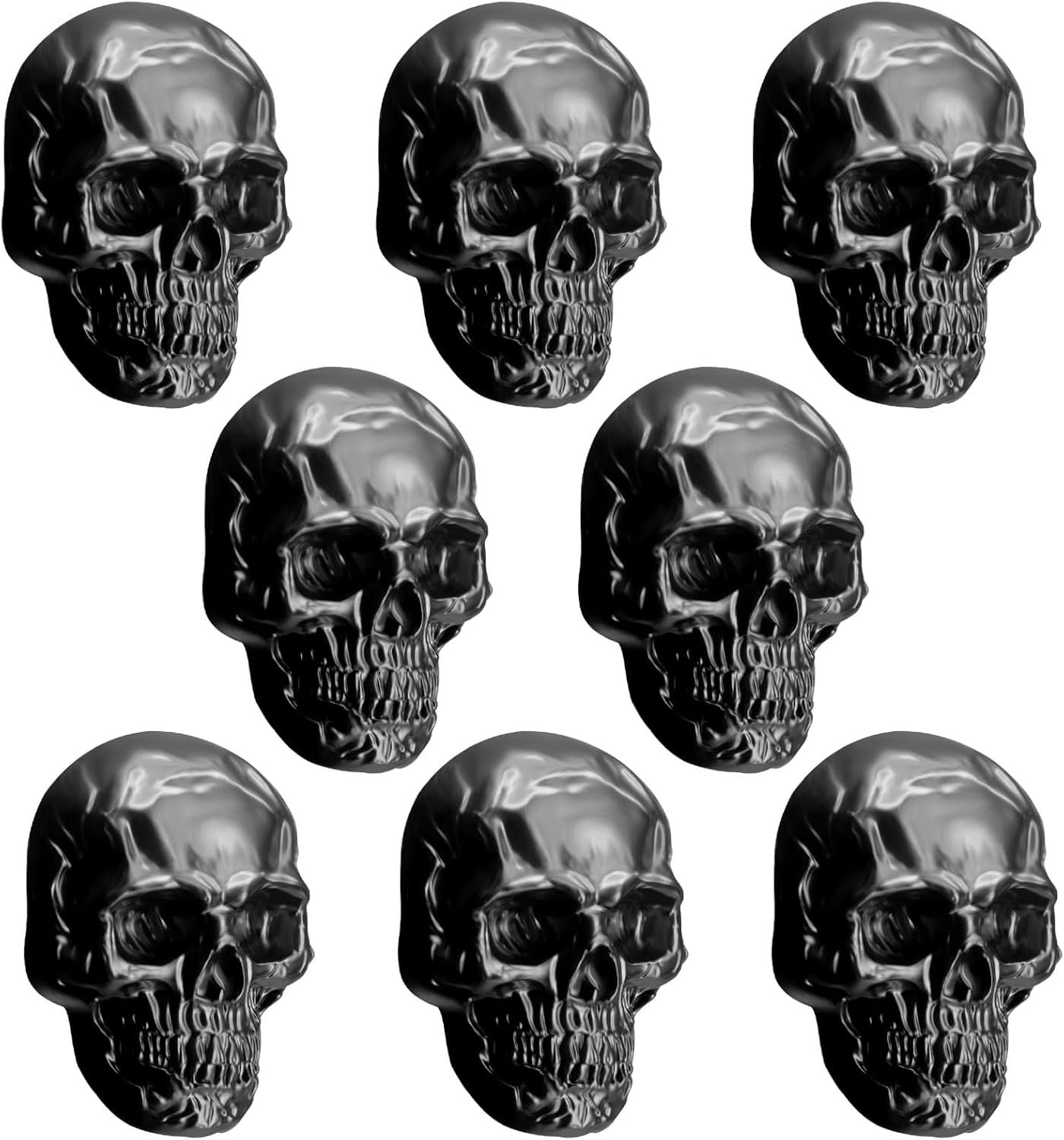 wholesale 8 pcs skull fridge magnets vintage skeleton goth refrigerator magnets funny cool decorative magnets for locker, whiteboard, kitchen, office, adsorb photos notes (black) factory & supplier oem