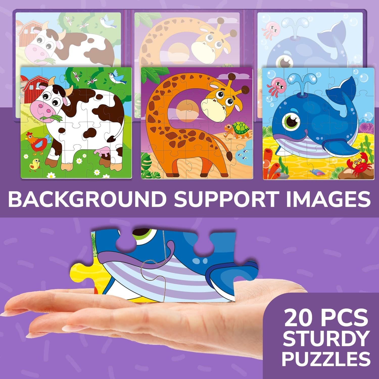 wholesale quokka magnetic toddler puzzles ages 2-4 - 20 pieces puzzles for kids ages 4-6 - travel games for kids age 3-5 - animal toddler travel toys - car airplane road trip games factory & supplier oem