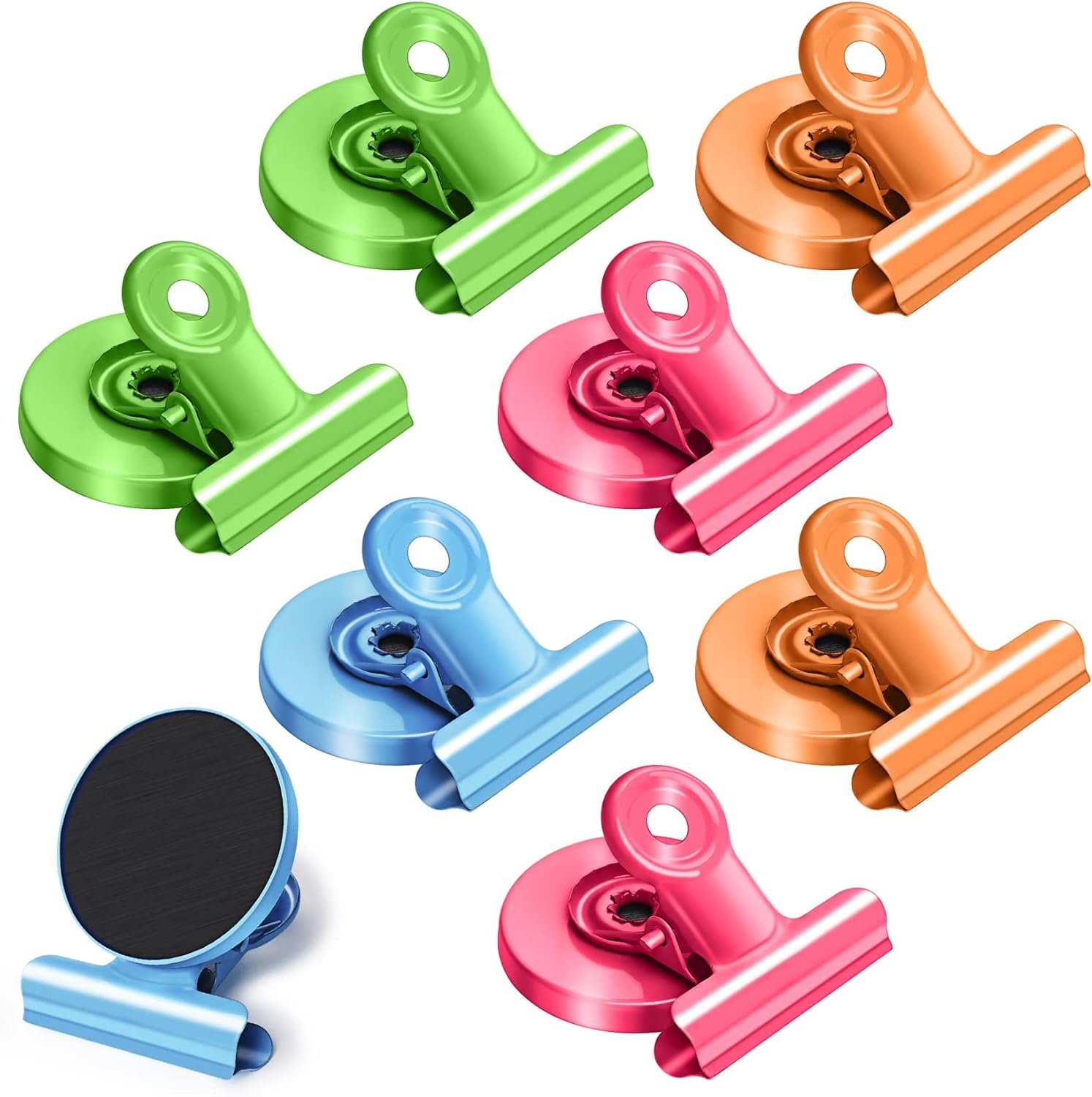 wholesale 8pack refrigerator magnets magnetic clips fridge magnets-scratch free heavy duty magnetic clips perfect for note list photo displays home school office use(colorful) factory & supplier oem