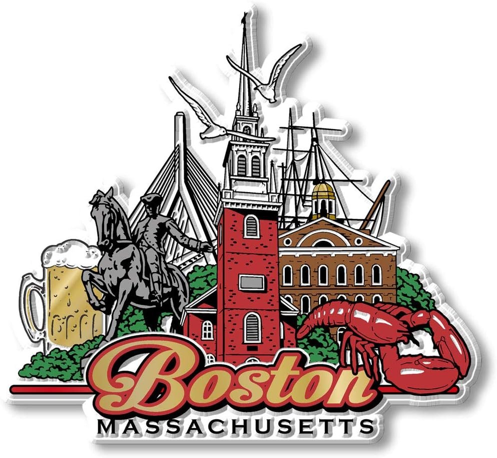 wholesale boston city magnet by classic magnets, collectible souvenirs made in the usa, 4
