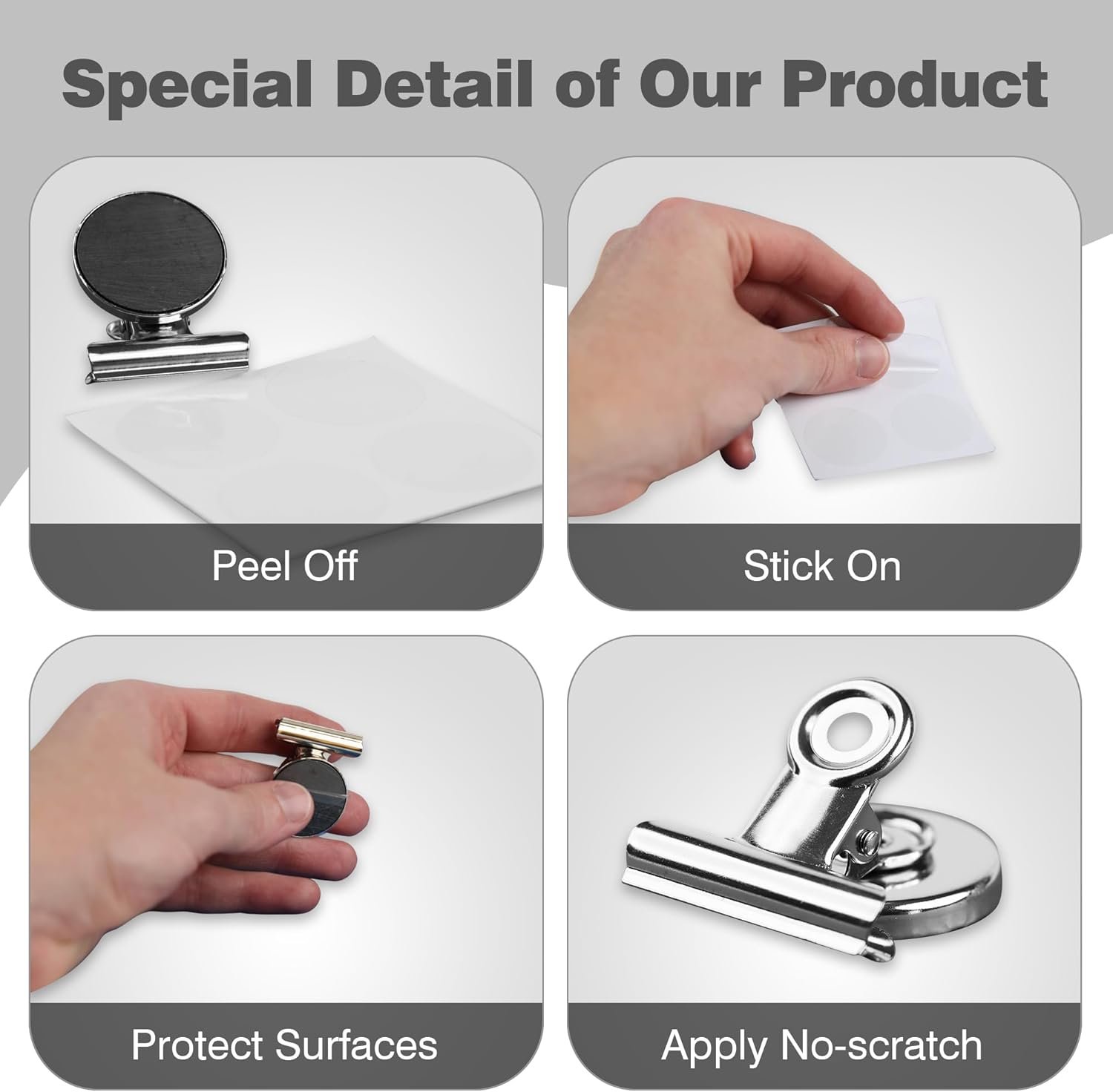 wholesale 20 pack fridge refrigerator magnets, strong magnetic clips for whiteboard, office, locker, photo displays, heavy duty magnetic clips factory & supplier oem