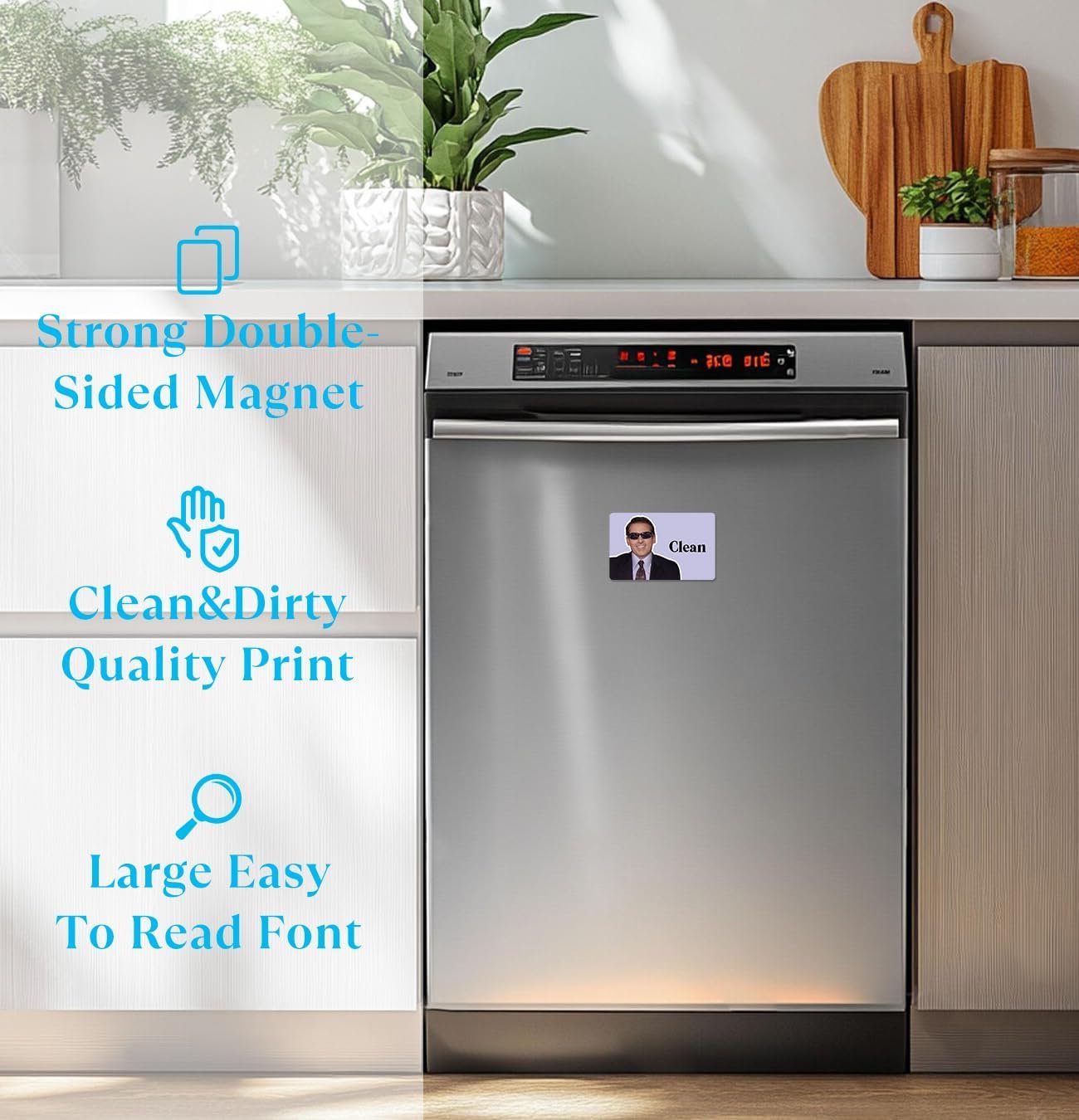 wholesale funny dishwasher magnet clean dirty sign,the office michael scott prison mike universal double sided refrigerator magnet,sided dish washer magnet signfor kitchen home accessories decor factory & supplier oem